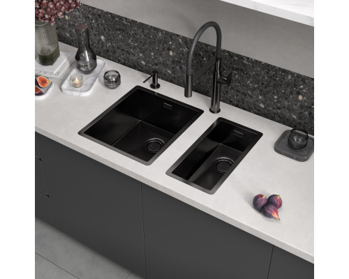 Кухонная мойка Reflexion Como RX2022BL оружейная сталь