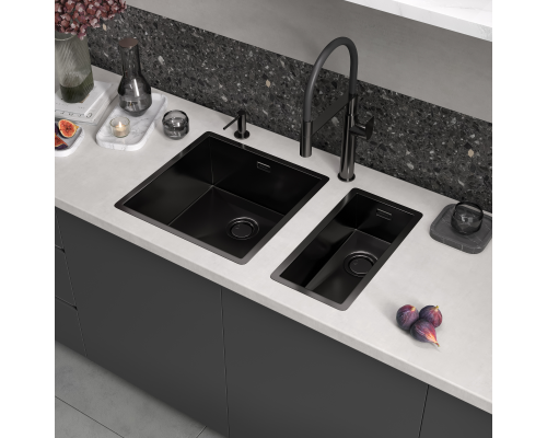 Кухонная мойка Reflexion Como RX2022BL оружейная сталь