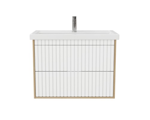 Тумба под раковину Onika Дайлер 80 подвесная графит/дуб сонома