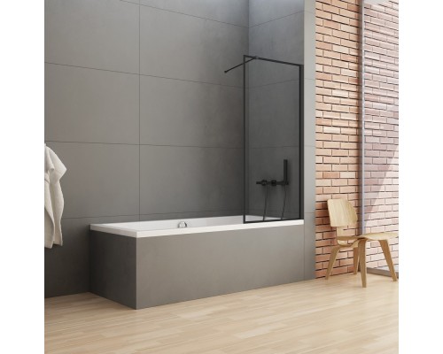 Шторка для ванны NEW TRENDY NEW SOLEO BLACK 50x140 черный