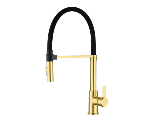 Смеситель для кухни Paulmark Halt Ha214021-BG Брашированное золото