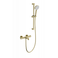 Смеситель для ванны с душем и термостатом Wonzon&Woghand, Брашированное золото