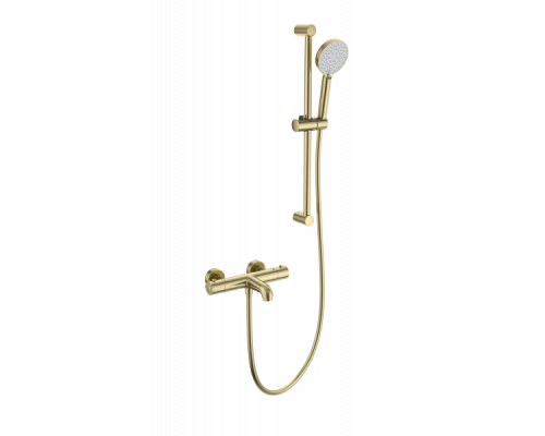 Смеситель для ванны с душем и термостатом Wonzon&Woghand, Брашированное золото