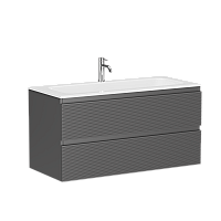 Тумба подвесная SANCOS Folk 995х445х500, c двумя ящиками, Grey soft FL100GS
