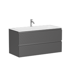 Тумба подвесная SANCOS Folk 995х445х500, c двумя ящиками, Grey soft FL100GS
