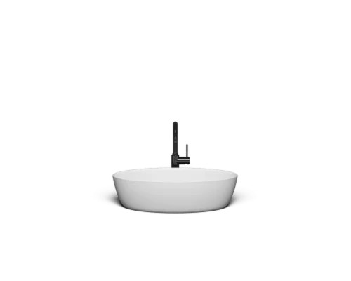 Раковина-чаша из искусственного камня накладная Flere Ovale 58x35x15 (белый матовый)