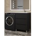 Тумба под стиральную машину Uperwood Tanos 60 см, напольная, черная, 3 ящика