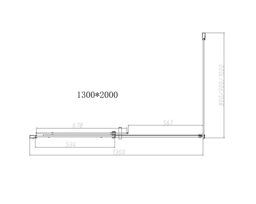 Душевой уголок Vincea Dice VSR-4D1013CL 1300x1000 хром стекло прозрачное