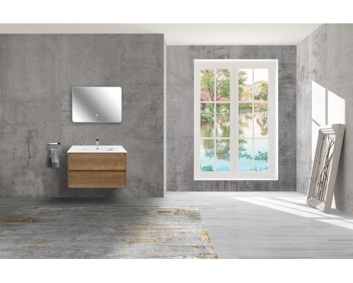 База под раковину Vincea Gio 800 подвесная 2 выкатных ящика Soft-close T.Oak