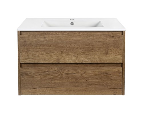 База под раковину Vincea Gio 800 подвесная 2 выкатных ящика Soft-close T.Oak