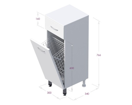 Полупенал Onika Каприз 30.17 Белый