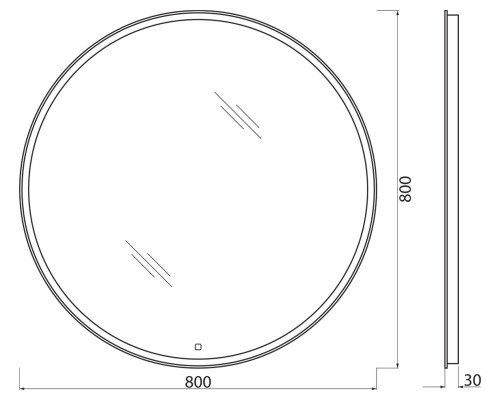 Зеркало BelBagno SPC-RNG-800-LED-TCH