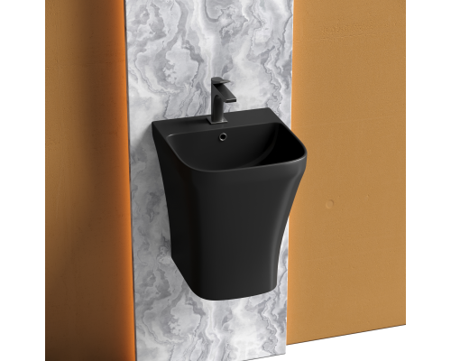 Раковина подвесная Ceramica Nova DION 36x40 черная матовая