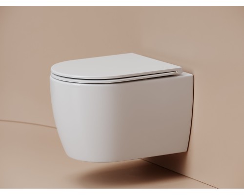 Унитаз подвесной Ceramicanova Ной (Noe) торнадо 3.0 сиденье микролифт белый