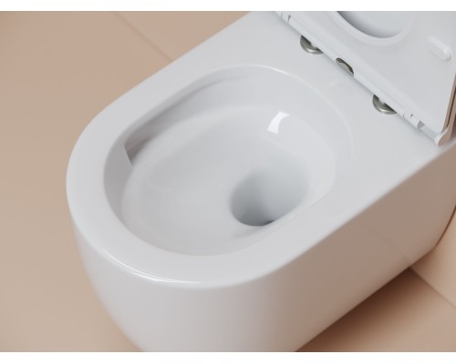 Унитаз подвесной Ceramicanova Ной (Noe) торнадо 3.0 сиденье микролифт белый