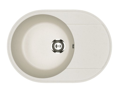 Кухонная мойка из искусственного камня Uperwood ECON UPD-107-001, овальная, белая матовая