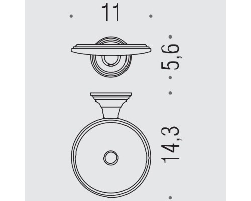 Мыльница подвесная Colombo Hermitag цвет хром