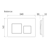 Кнопка смыва Ceramicanova Balance, черный матовый