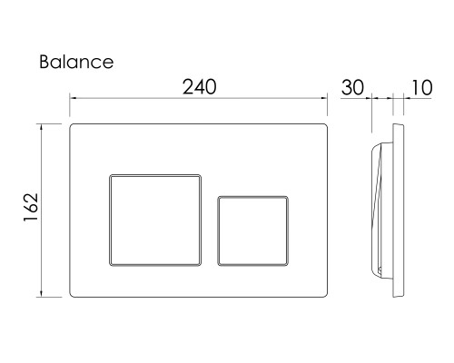 Кнопка смыва Ceramicanova Balance, белый глянцевый