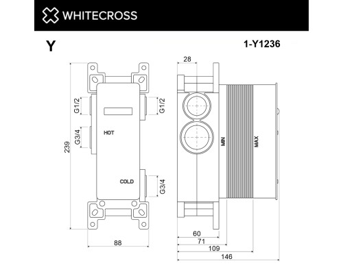 Встраиваемая часть WHITECROSS Y1236