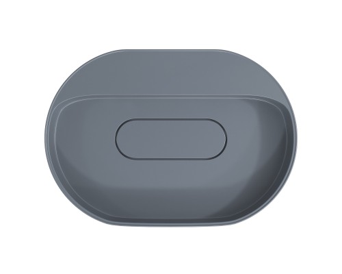 Раковина накладная овальная Uperwood Tanos Quartz 55 см, серая, "бетон"