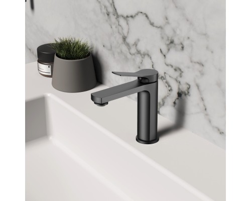 Смеситель для раковины Vincea Arco VBF-4AR01MB, черный матовый