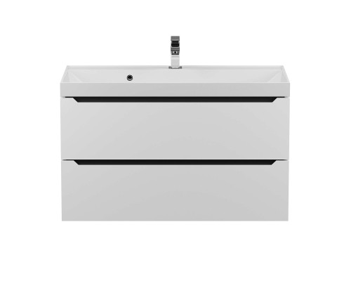 Тумба с раковиной Uperwood Tanos 90 см, белая/графит