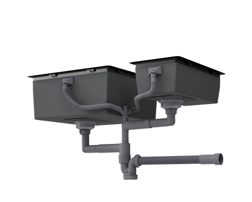 Кухонная мойка Reflexion Como RX2054BL оружейная сталь