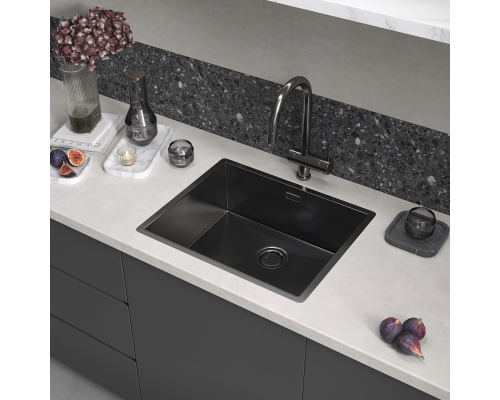 Кухонная мойка Reflexion Como RX2054BL оружейная сталь