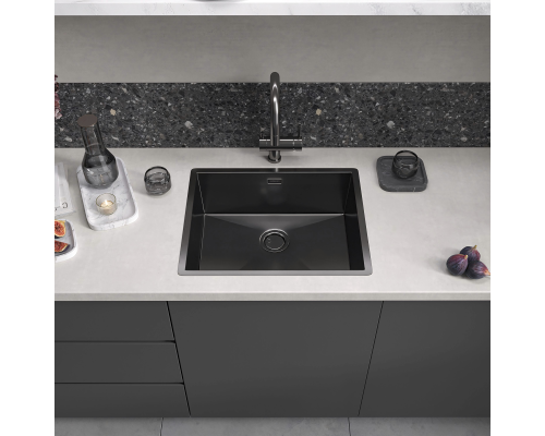 Кухонная мойка Reflexion Como RX2054BL оружейная сталь