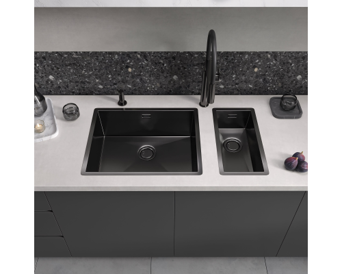 Кухонная мойка Reflexion Como RX2054BL оружейная сталь