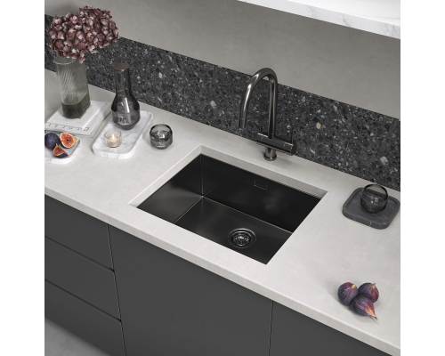 Кухонная мойка Reflexion Como RX2054BL оружейная сталь