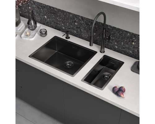 Кухонная мойка Reflexion Como RX2054BL оружейная сталь