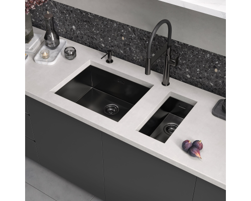 Кухонная мойка Reflexion Como RX2054BL оружейная сталь