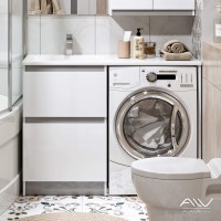 Тумба под раковину Alavann Soft Silver 120 белая