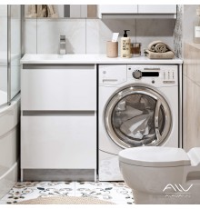 Тумба под раковину Alavann Soft Silver 120 белая