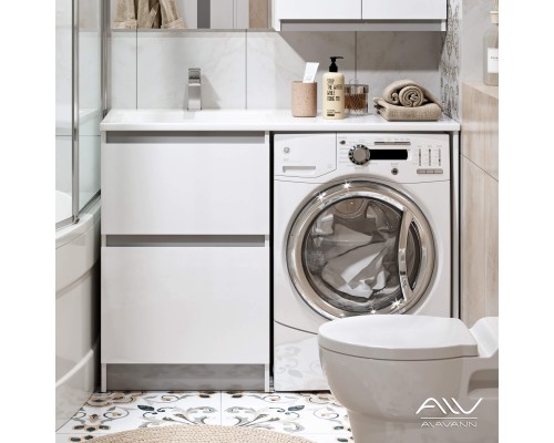 Тумба под раковину Alavann Soft Silver 120 белая