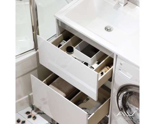 Тумба под раковину Alavann Soft Silver 120 белая