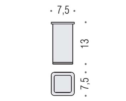 Стакан настольный Colombo Lulu цвет PVD золото/матовое стекло