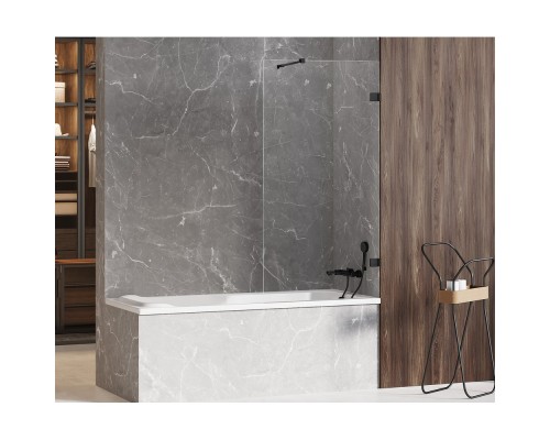 Шторка для ванны NEW TRENDY AVEXA BLACK 50x150 черный