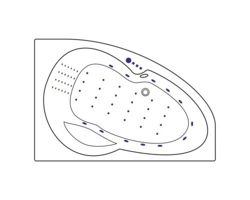 Ванна гидромассажная EXCELLENT Newa 160x95 R NANO золото