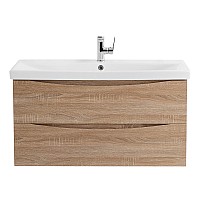 Тумба под раковину BelBagno Marino-Cer 80 MARINO-CER-800-2C-SO-WO-P подвесная Rovere Bianco