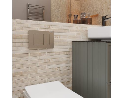 Кнопка смыва Charus Robusto FP.310.BSS.05 матовая сталь