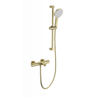 Смеситель для ванны с душем и термостатом Wonzon&Woghand, Брашированное золото