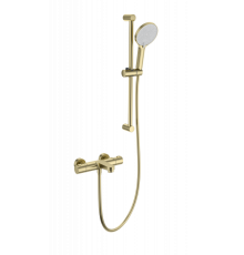 Смеситель для ванны с душем и термостатом Wonzon&Woghand, Брашированное золото