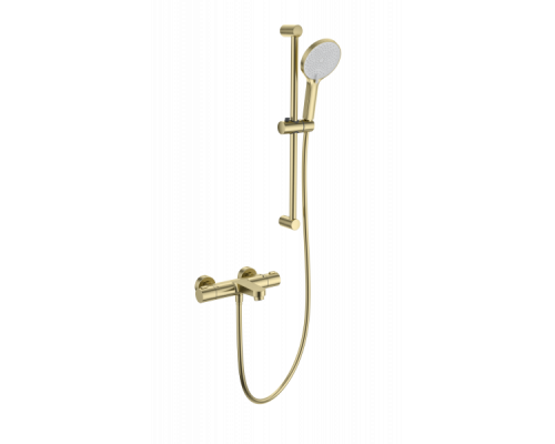 Смеситель для ванны с душем и термостатом Wonzon&Woghand, Брашированное золото
