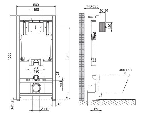 Комплект унитаза с инсталляцией BelBagno Onda BB066CHR/BB870SC/BB002-80/BB014-SR-BIANCO с сиденьем Микролифт и Белой клавишей смыва