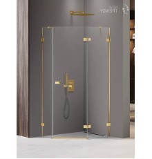 Душевое ограждение NEW TRENDY AVEXA GOLD SHINE R 100x80x200 золото