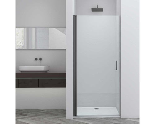 Душевая дверь Vincea Alpha VDP-3AL900CLGM, вороненая сталь, стекло прозрачное