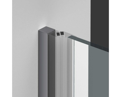 Душевая дверь Vincea Alpha VDP-3AL900CLGM, вороненая сталь, стекло прозрачное